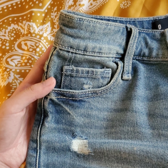 High Rise Midi Jean Shorts - Picture 4 of 4